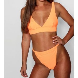 Brand New Boohoo Orange Bikini Bottom